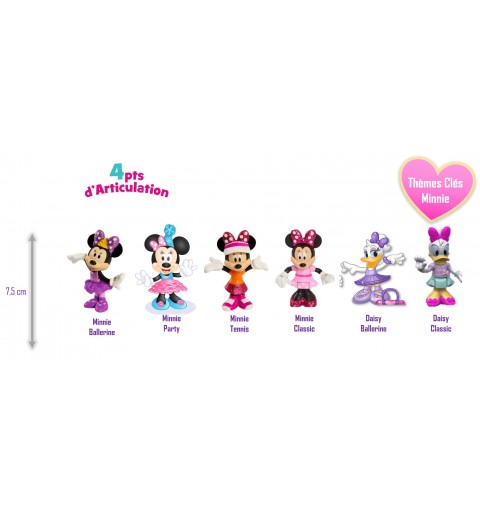 Disney Junior Minnie - Blister 1 Figurine Articulée 7.5 cm - Asst