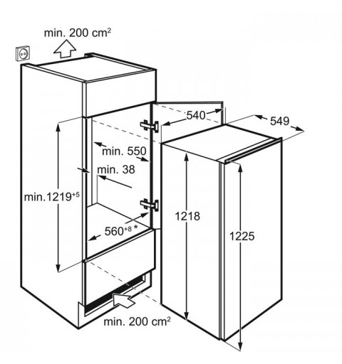 Electrolux LRB3AF12S fridge Built-in 207 L F White