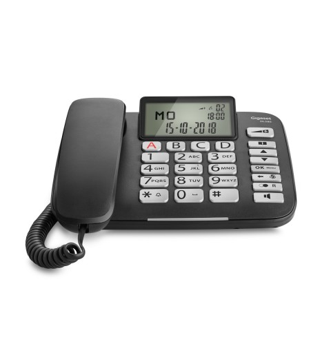 Gigaset DL580 telefono Telefono analogico Identificatore di chiamata Nero