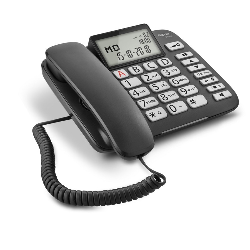 Gigaset DL580 telefono Telefono analogico Identificatore di chiamata Nero