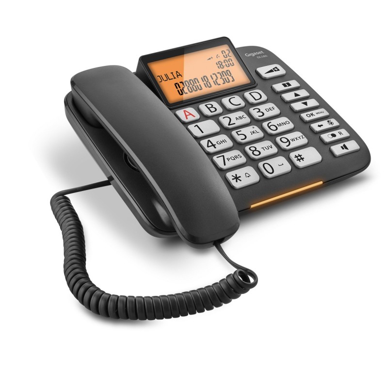 Gigaset DL580 telefono Telefono analogico Identificatore di chiamata Nero