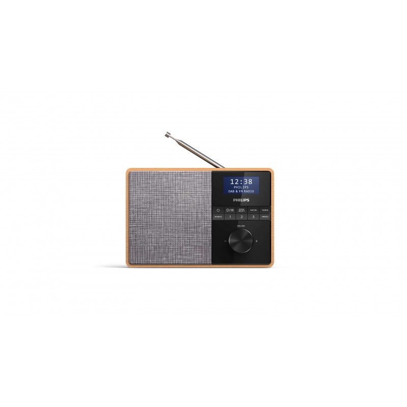 Philips TAR5505 10 radio Portátil Digital Negro, Gris, Madera