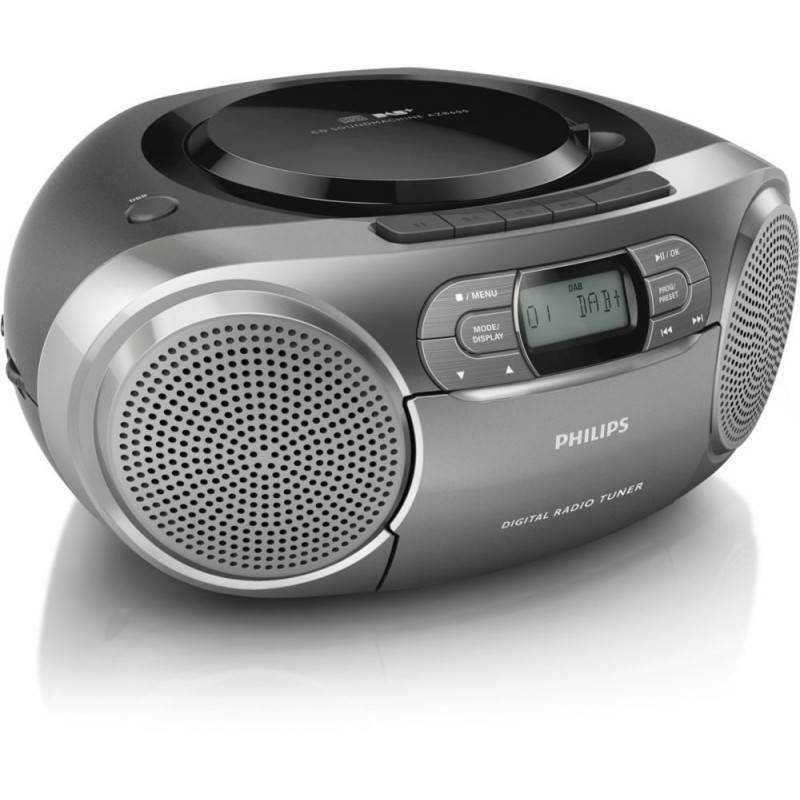 Philips AZB600 12 impianto stereo portatile Digitale 2 W Grigio