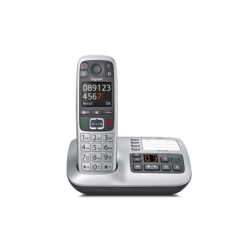 Gigaset E 560 A telefono Telefono DECT Identificatore di chiamata Nero, Argento