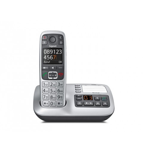 Gigaset E 560 A téléphone Téléphone DECT Identification de l'appelant Noir, Argent