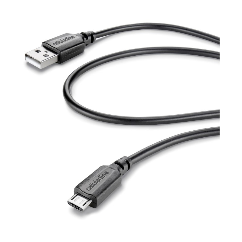 Cellularline Micro-USB - USB A 1m M M cable USB 1,15 m USB 2.0 Micro-USB B Negro