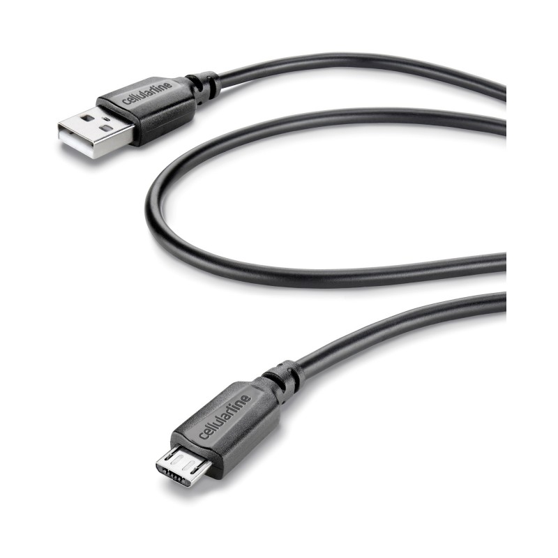 Cellularline Micro-USB - USB A 1m M M USB cable 1.15 m USB 2.0 Micro-USB B Black