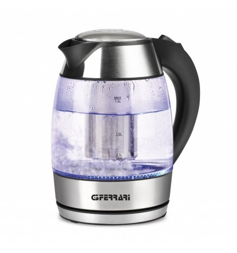 G3 Ferrari BolleBlu Wasserkocher 1,8 l 2200 W Schwarz, Edelstahl, Transparent