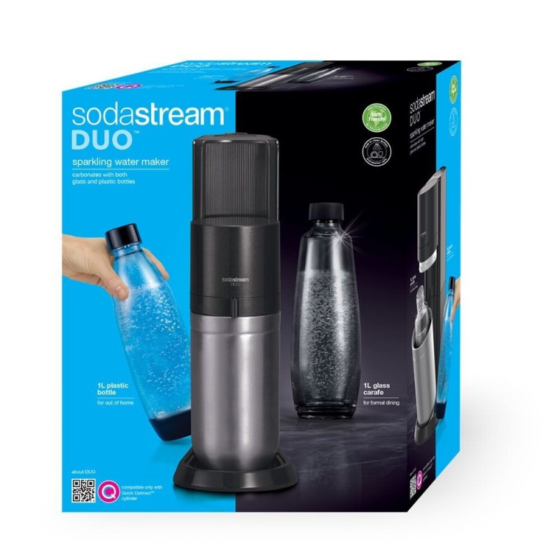 SodaStream DUO black Nero, Acciaio inossidabile