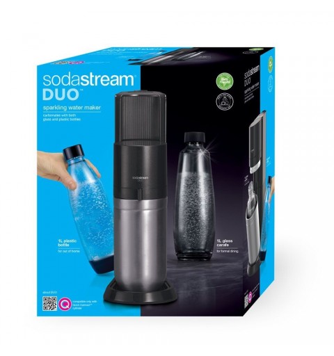 SodaStream DUO black Black, Stainless steel