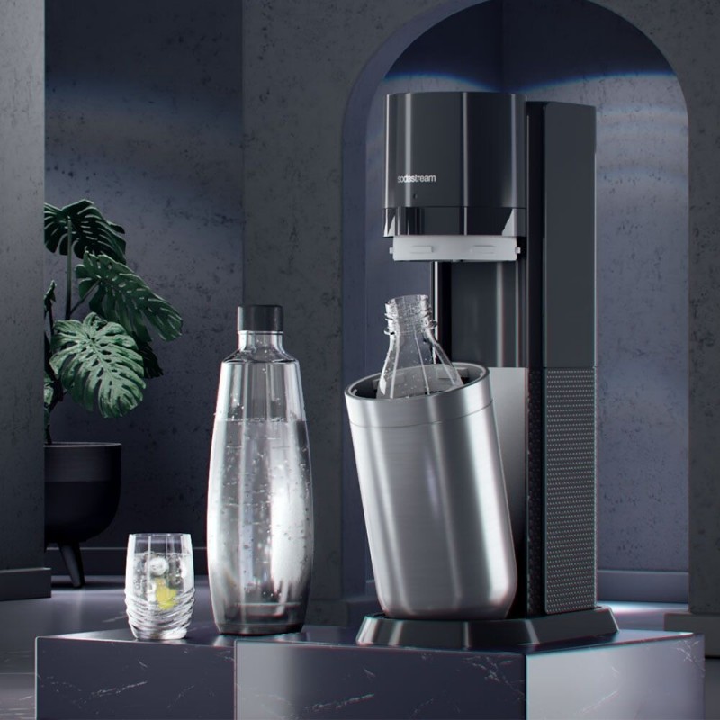 SodaStream DUO black Black, Stainless steel