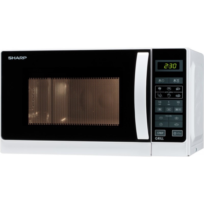 Sharp Home Appliances R-642 WW Encimera Microondas con grill 20 L 800 W Blanco