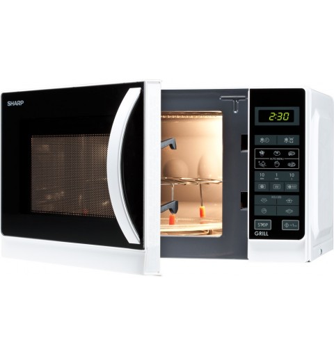 Sharp Home Appliances R-642 WW Encimera Microondas con grill 20 L 800 W Blanco