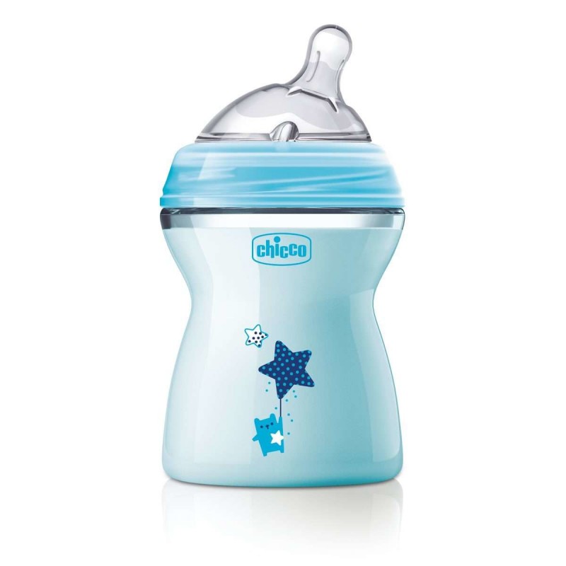 Chicco NaturalFeeling Babyflasche 250 ml Blau