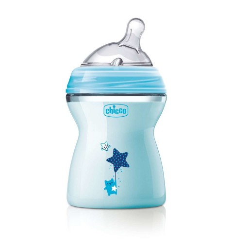 Chicco NaturalFeeling Babyflasche 250 ml Blau