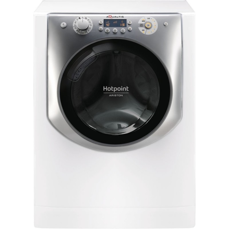 Hotpoint AQD972F 697 EU N Waschtrockner Freistehend Frontlader Silber, Weiß E