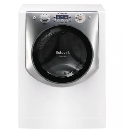 Hotpoint AQD972F 697 EU N washer dryer Freestanding Front-load Silver, White E