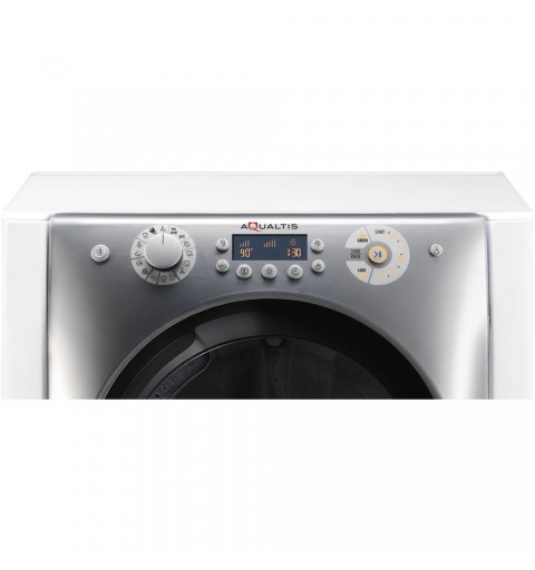 Hotpoint AQD972F 697 EU N lavadora-secadora Independiente Carga frontal Plata, Blanco E