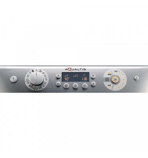 Hotpoint AQD972F 697 EU N Waschtrockner Freistehend Frontlader Silber, Weiß E