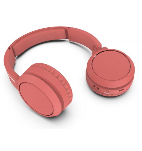 Philips 4000 series TAH4205RD 00 headphones headset Wireless Head-band Calls Music USB Type-C Bluetooth Red