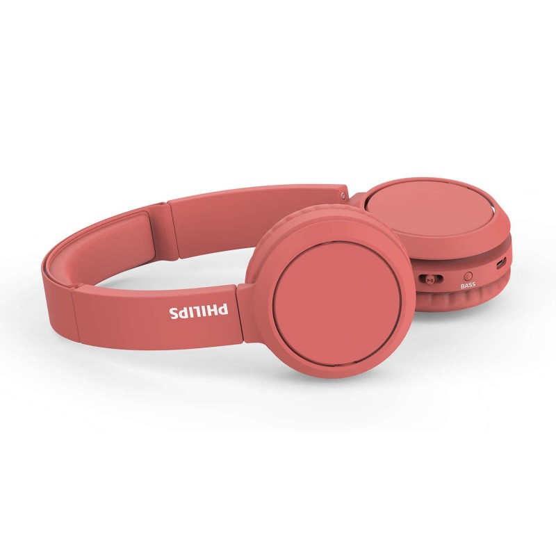 Philips 4000 series TAH4205RD 00 headphones headset Wireless Head-band Calls Music USB Type-C Bluetooth Red