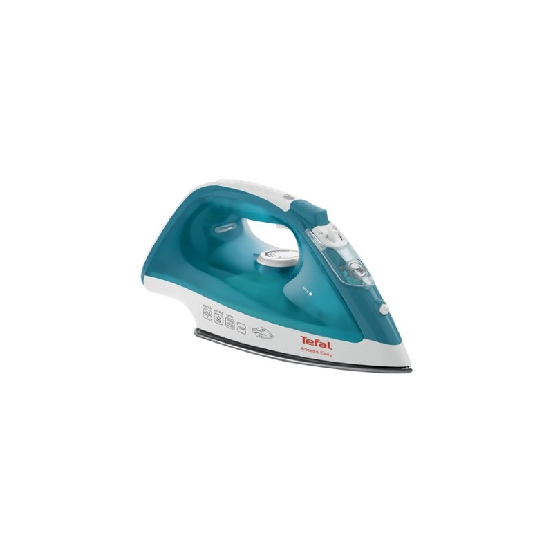 Tefal Access Easy FV1542 Bügeleisen Trocken- & Dampfbügeleisen Duriliumsohle 2000 W Türkis, Weiß