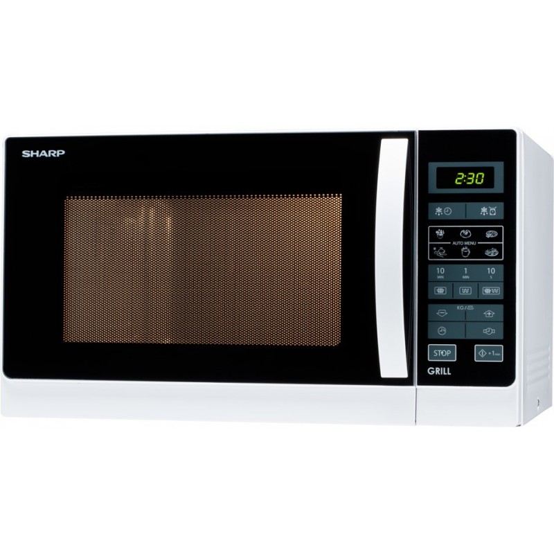 Sharp Home Appliances R-742WW microwave Countertop Grill microwave 25 L 900 W Black, White