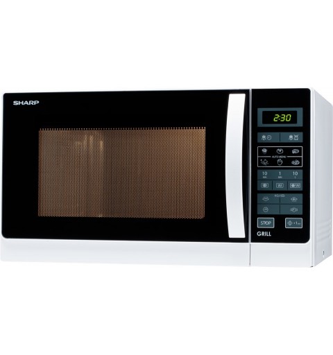 Sharp Home Appliances R-742WW microwave Countertop Grill microwave 25 L 900 W Black, White