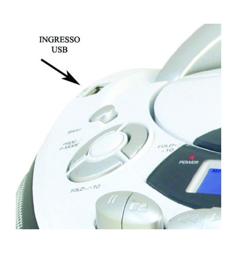 New Majestic AH-2387R MP3 USB Personal CD player Black, White