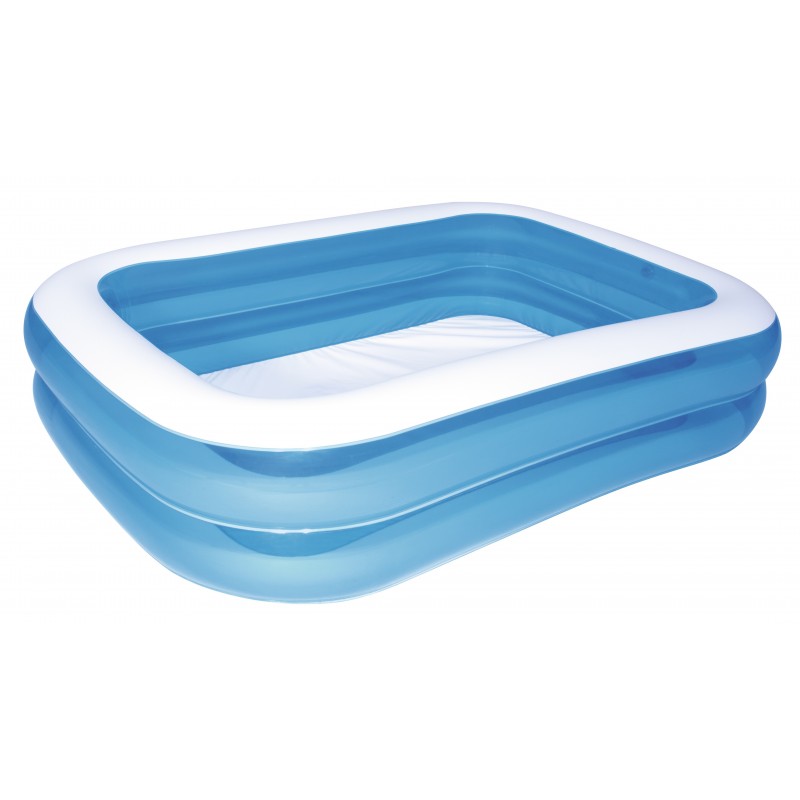 Bestway 12819 Aufstellpool Aufblasbarer Pool Rechteckig 400 l Blau, Weiß