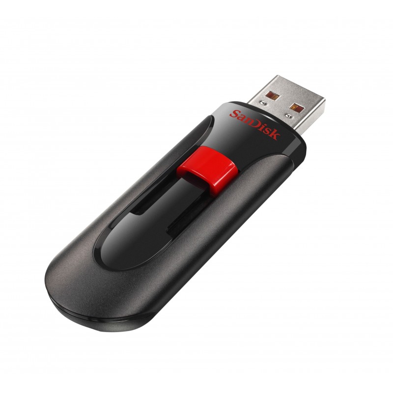 SanDisk Cruzer Glide unidad flash USB 32 GB USB tipo A 2.0 Negro, Rojo