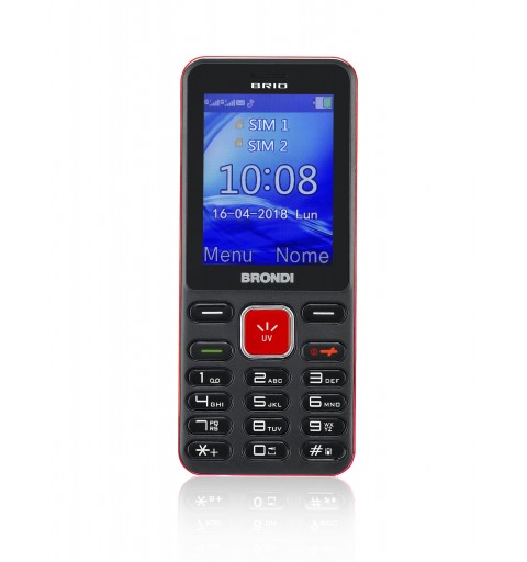 Brondi brio 6,1 cm (2.4") 69 g Noir, Rouge Téléphone d'entrée de gamme