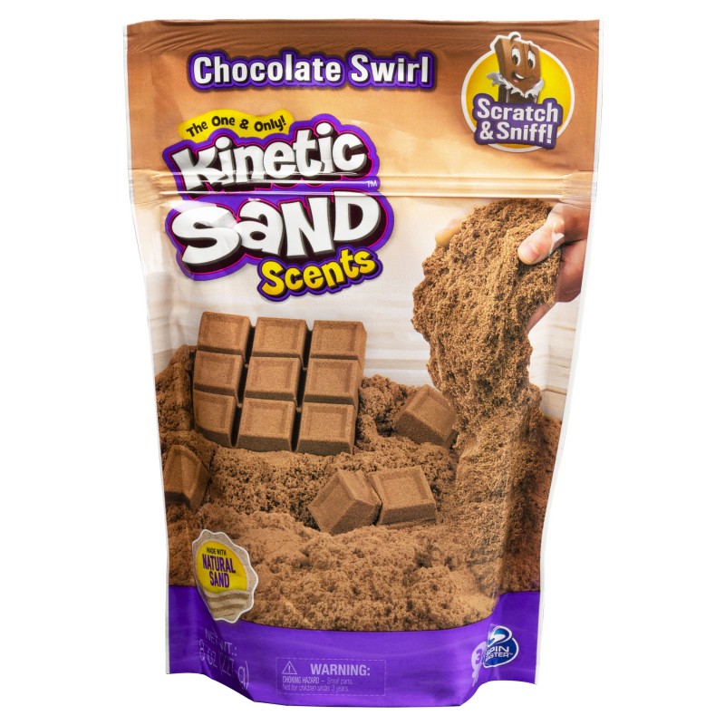 Kinetic Sand Scents, 8oz Chocolate Swirl Scented , for Kids Aged 3 and Up