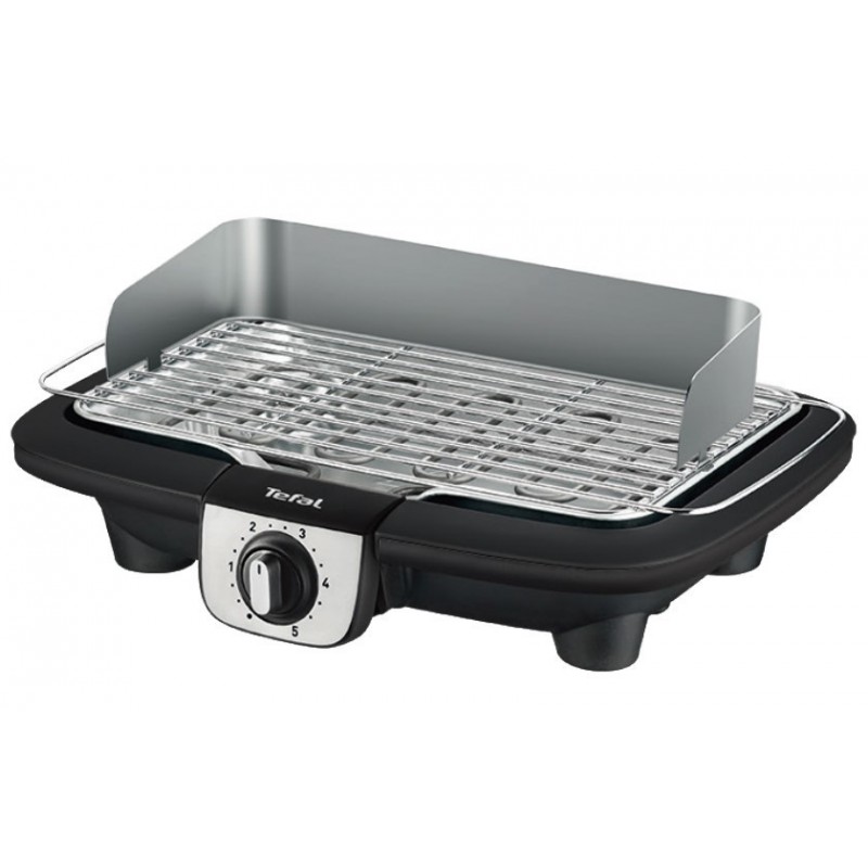 Tefal EasyGrill BG90A8 barbecue per l'aperto e bistecchiera Da tavolo Elettrico Nero, Acciaio inossidabile 2300 W