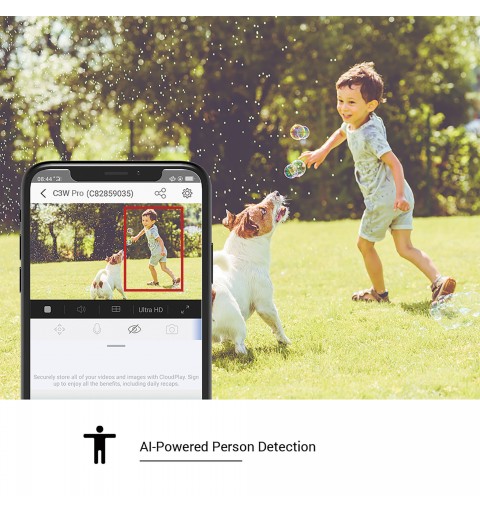 EZVIZ C3W 4MP Pro Smart Outdoor Camera with Colour Night Vision, AI Human Detection with Alarm & Strobe