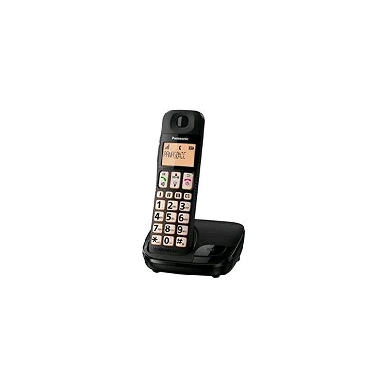 Panasonic KX-TGE110 Téléphone DECT Identification de l'appelant Noir