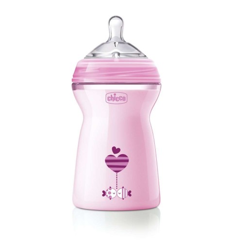 Chicco NaturalFeeling Babyflasche 330 ml Rose