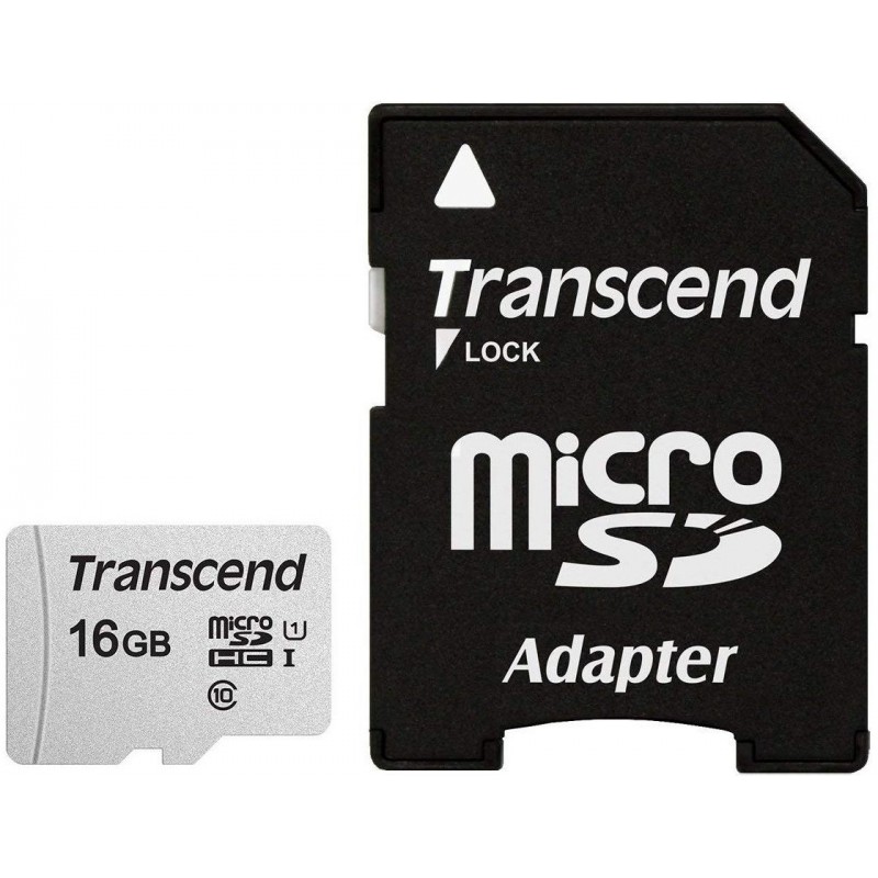Transcend microSDHC 300S 16GB NAND Klasse 10
