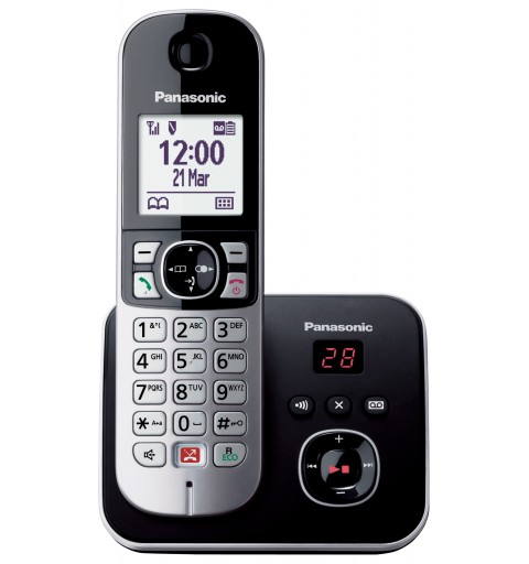 Panasonic KX-TG6861 DECT-Telefon Anrufer-Identifikation Schwarz, Grau