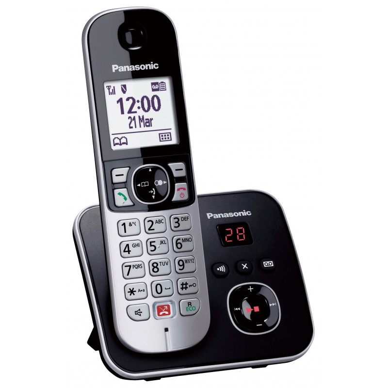 Panasonic KX-TG6861 DECT-Telefon Anrufer-Identifikation Schwarz, Grau