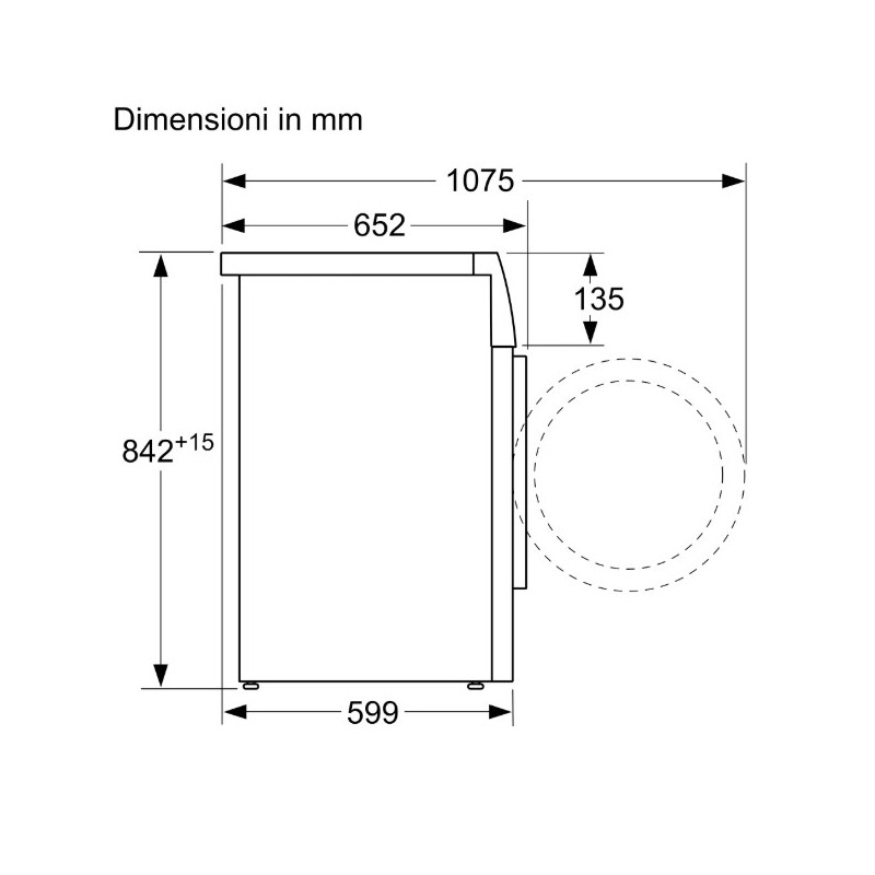 Bosch WTH83007II lavadora-secadora Independiente Carga frontal Blanco