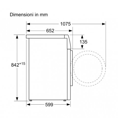 Bosch WTH83007II lavasciuga Libera installazione Caricamento frontale Bianco