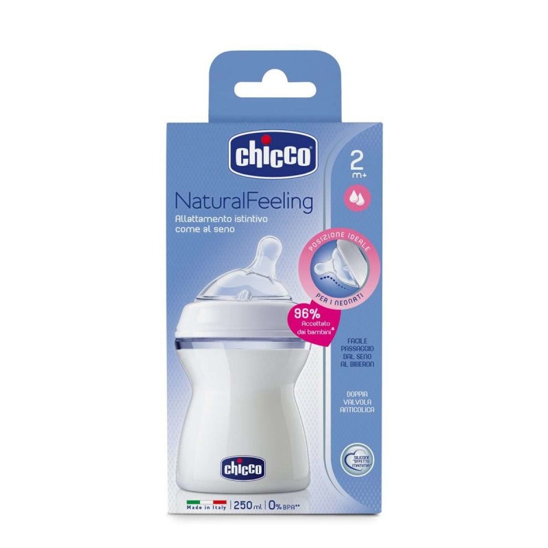 Chicco NaturalFeeling biberon 250 ml Bianco