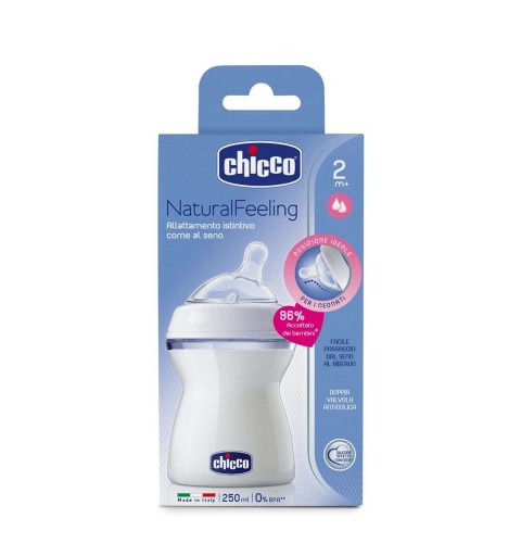 Chicco NaturalFeeling biberón 250 ml Blanco