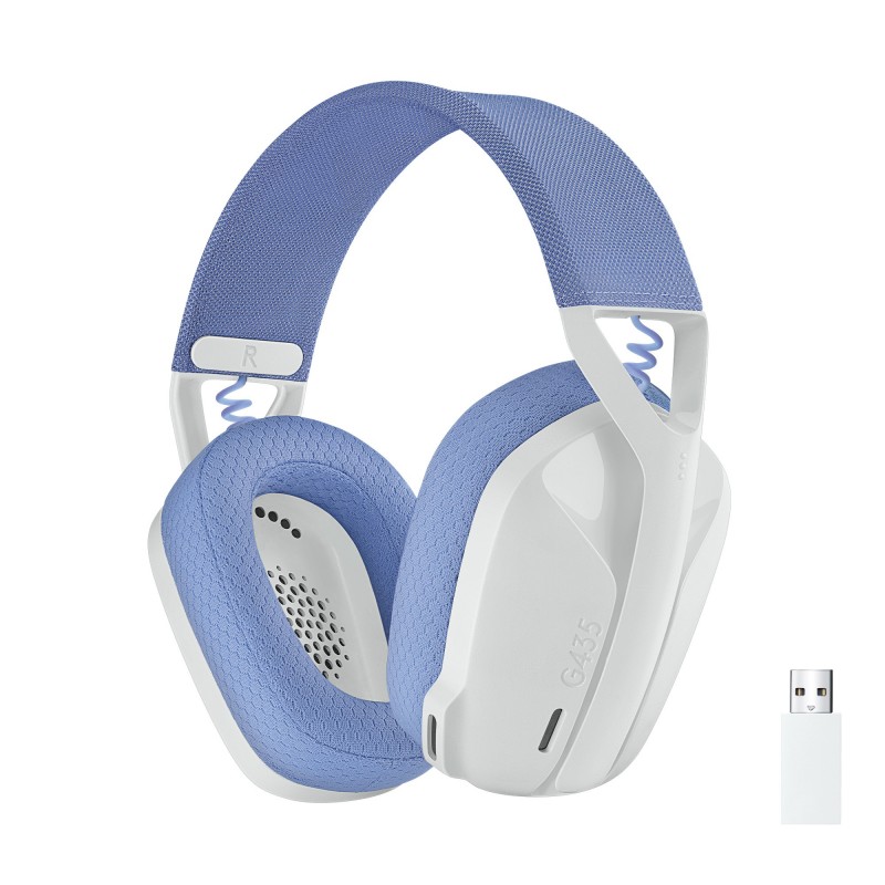 Logitech G G435 LIGHTSPEED Wireless Gaming Headset Casque Sans fil Arceau Jouer Bluetooth Blanc