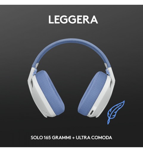 Logitech G G435 LIGHTSPEED Wireless Gaming Headset Kopfhörer Kabellos Kopfband Bluetooth Weiß