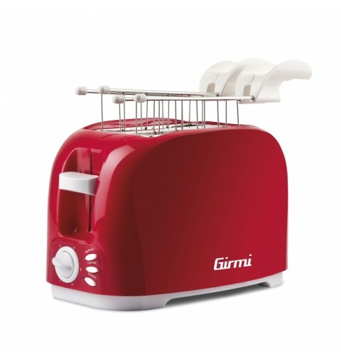 Girmi TP1102 Toaster 2 Scheibe(n) 800 W Rot, Weiß