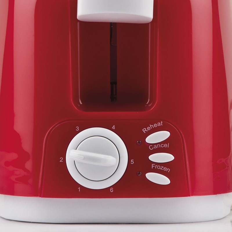 Girmi TP1102 Toaster 2 Scheibe(n) 800 W Rot, Weiß