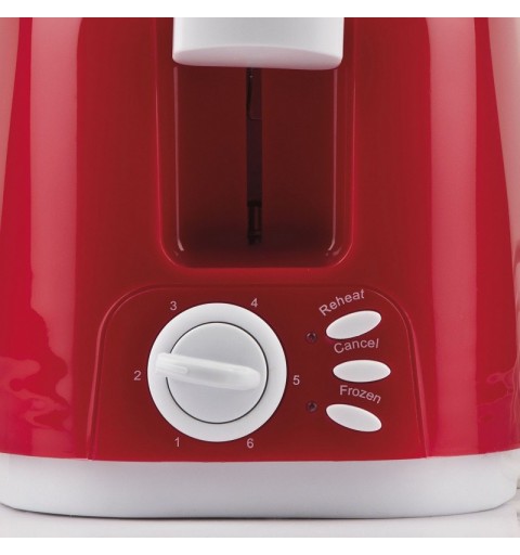 Girmi TP1102 Toaster 2 Scheibe(n) 800 W Rot, Weiß