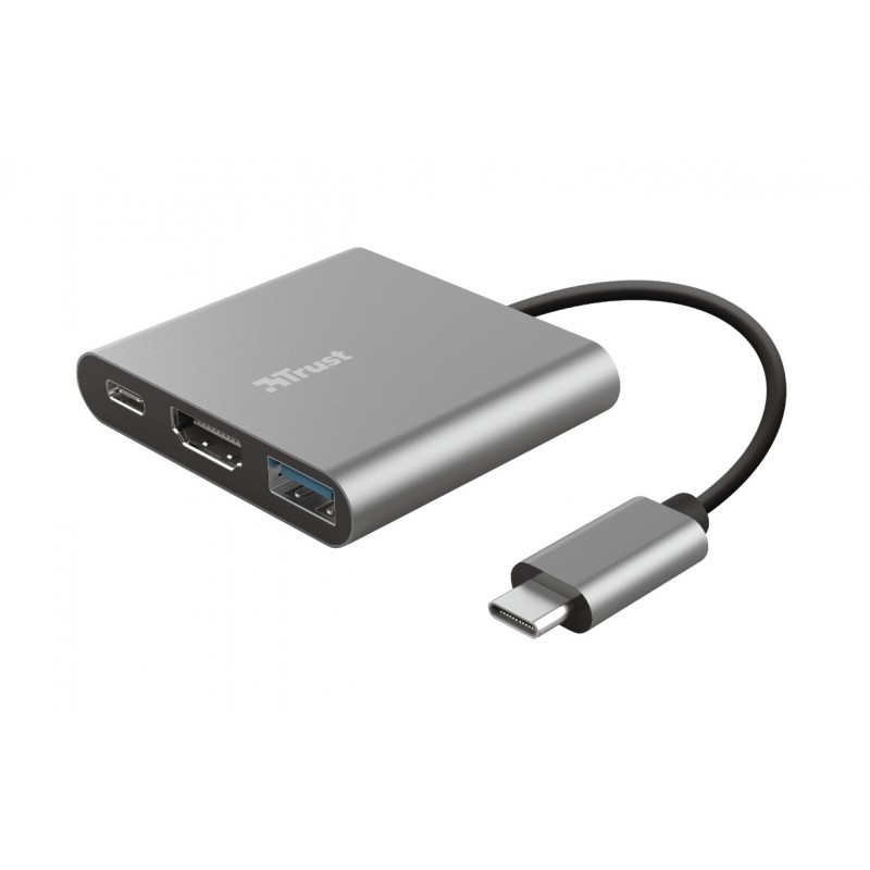 Trust Dalyx USB 3.2 Gen 1 (3.1 Gen 1) Type-C 5 Mbit s Aluminio, Negro